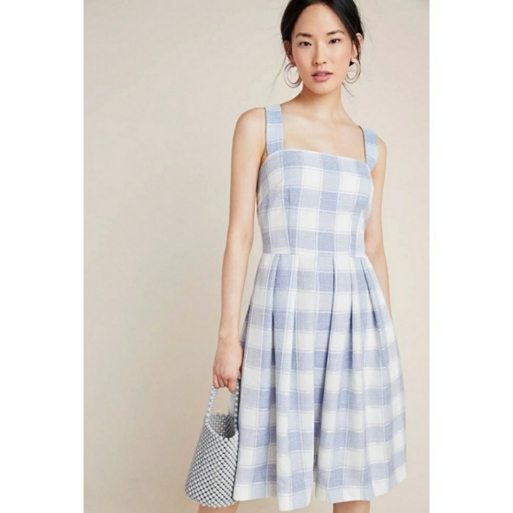 Gal Meets Glam Dresses & Skirts - NEW Gal Meets Glam Nikki Gingham Dress blue white